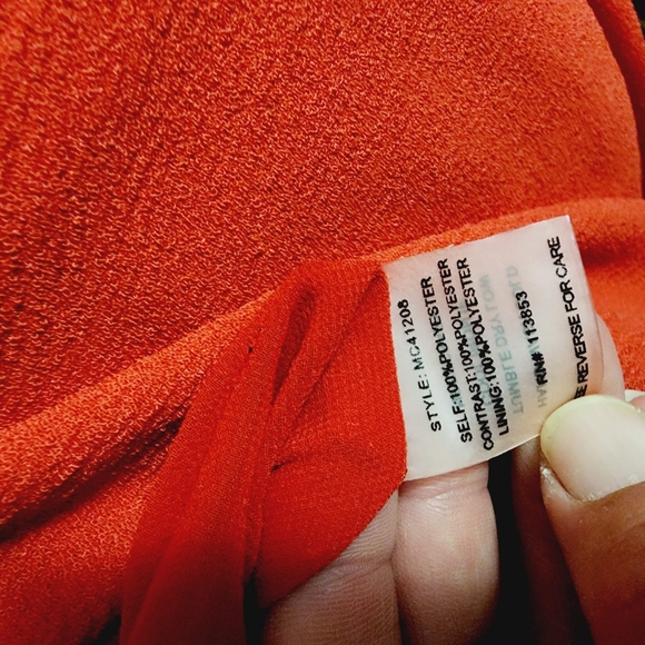 SugarLips red black crepe Peter pan collar dress size large - Picture 6 of 7